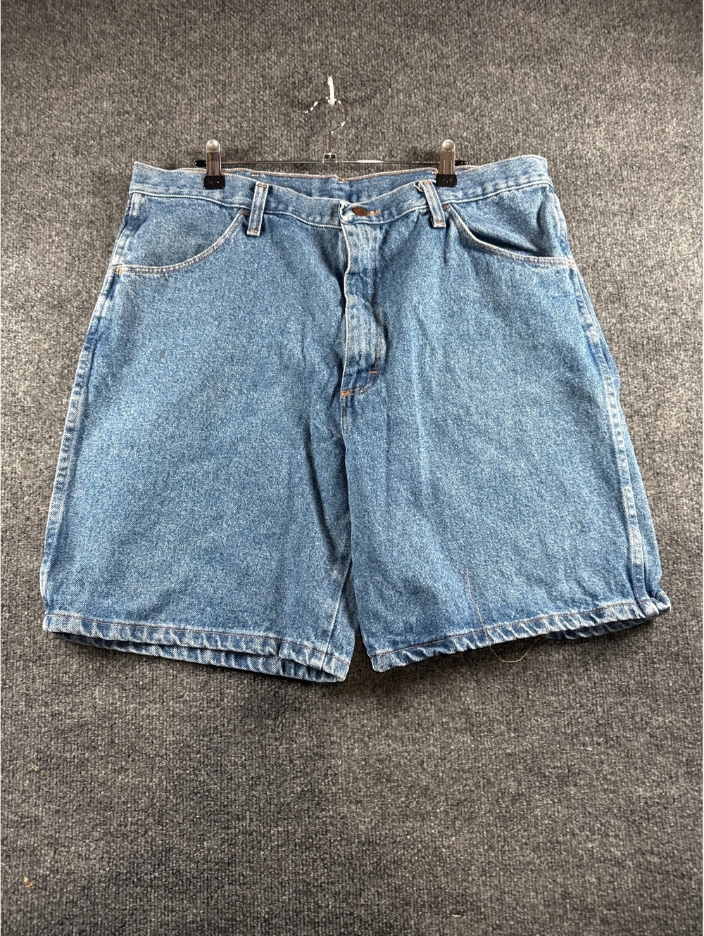 Rustler Denim Shorts Mens 38 Vintage Jean Shorts Jorts Medium Wash 100% Cotton
